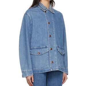 NWT RE/DONE The 70s Chore Jacket in Stoned Medium Women's Oversized Stitched